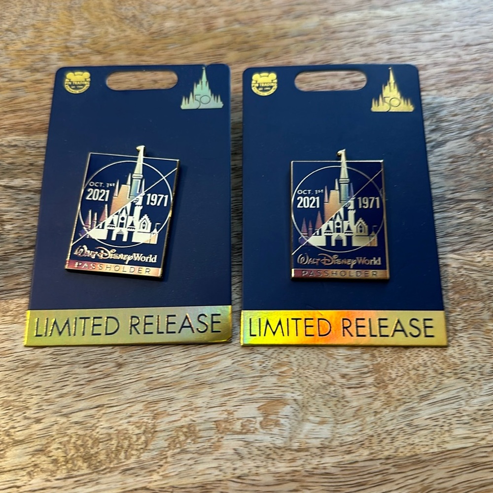 Disney 50th limited release passholder pin.  NWT  sold individually